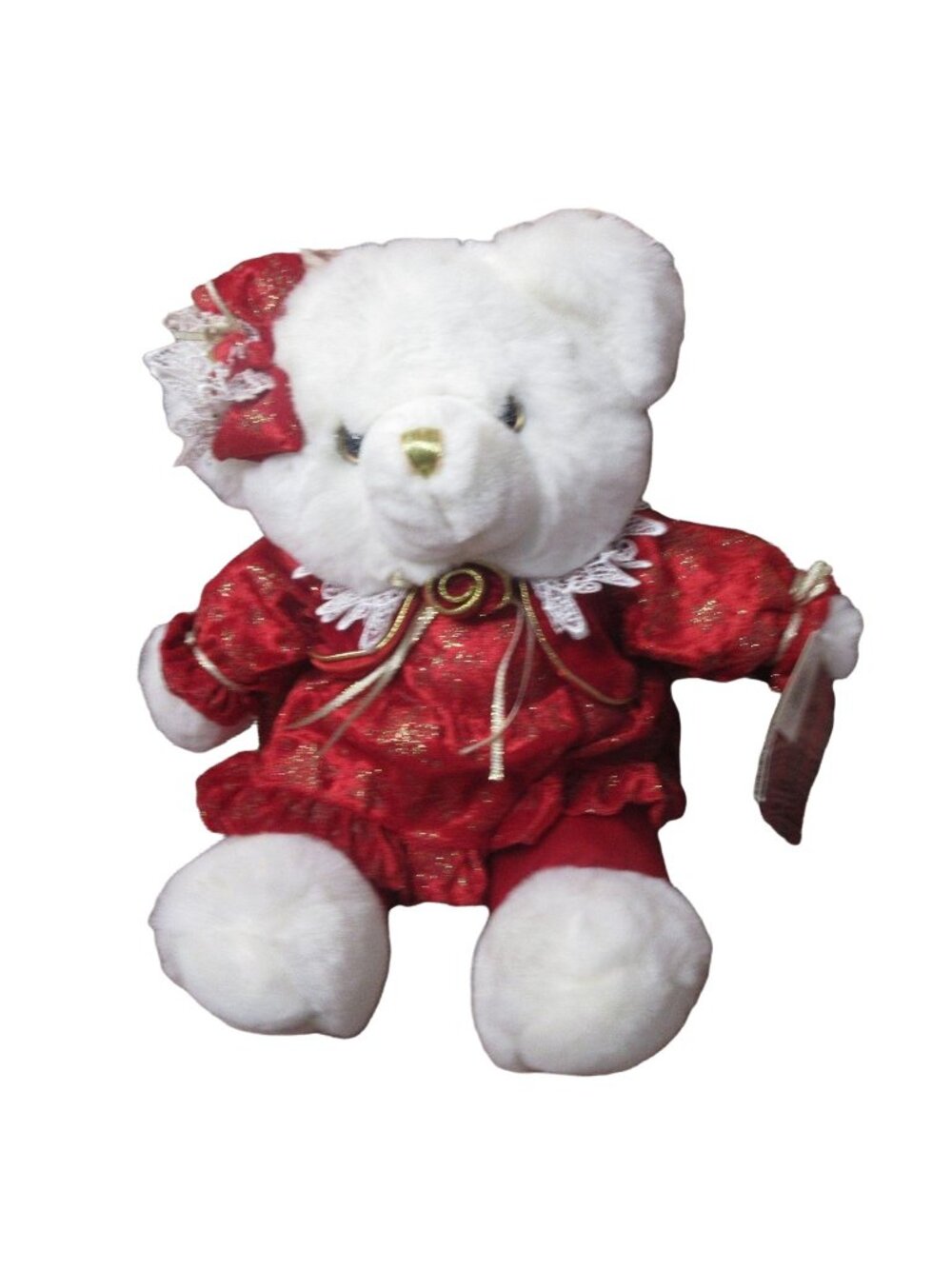 Dan Dee 2002 Keepsake Bear in formal red dress